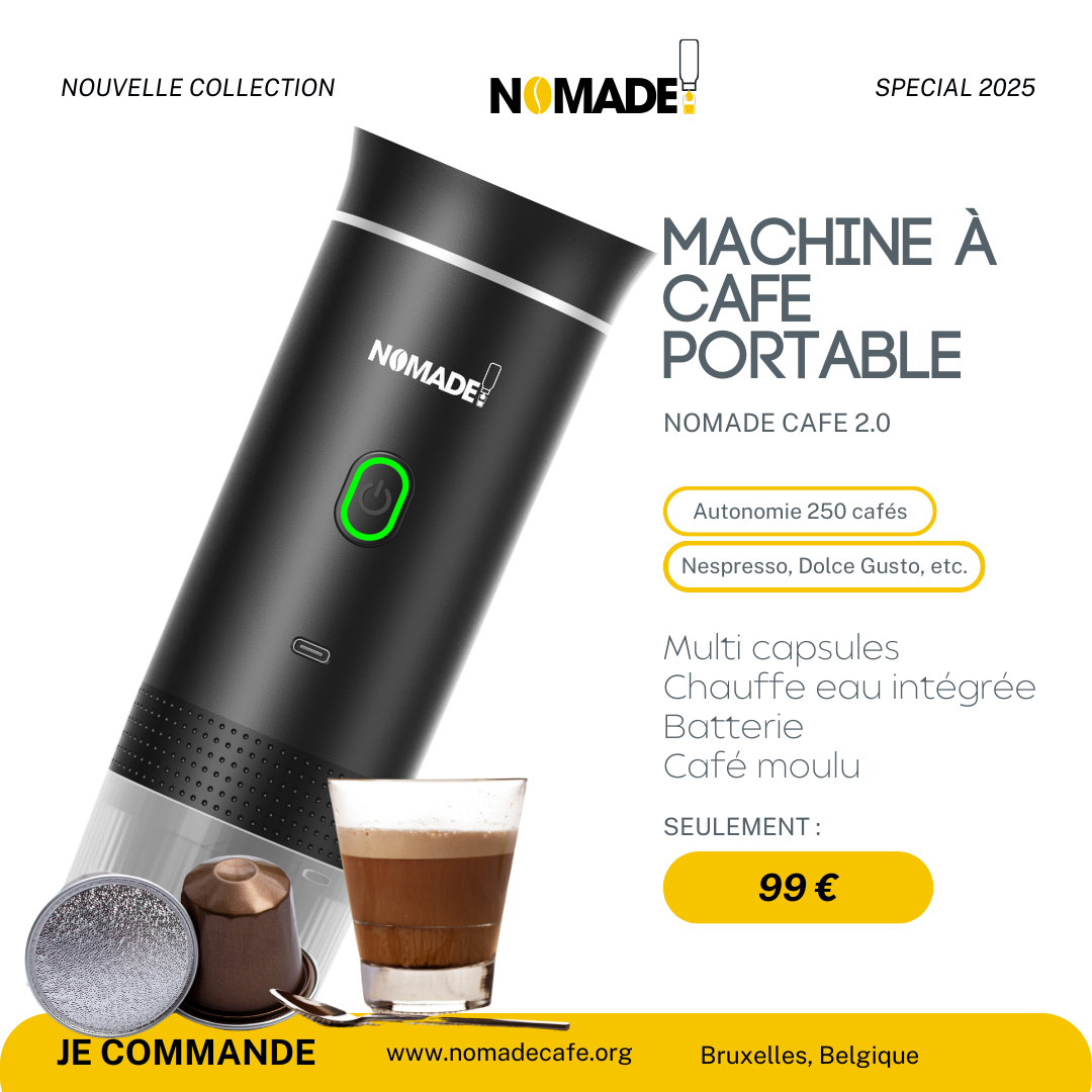 Machine à Expresso portable pour capsule Nespresso®, Dolce Gusto® et café moulu